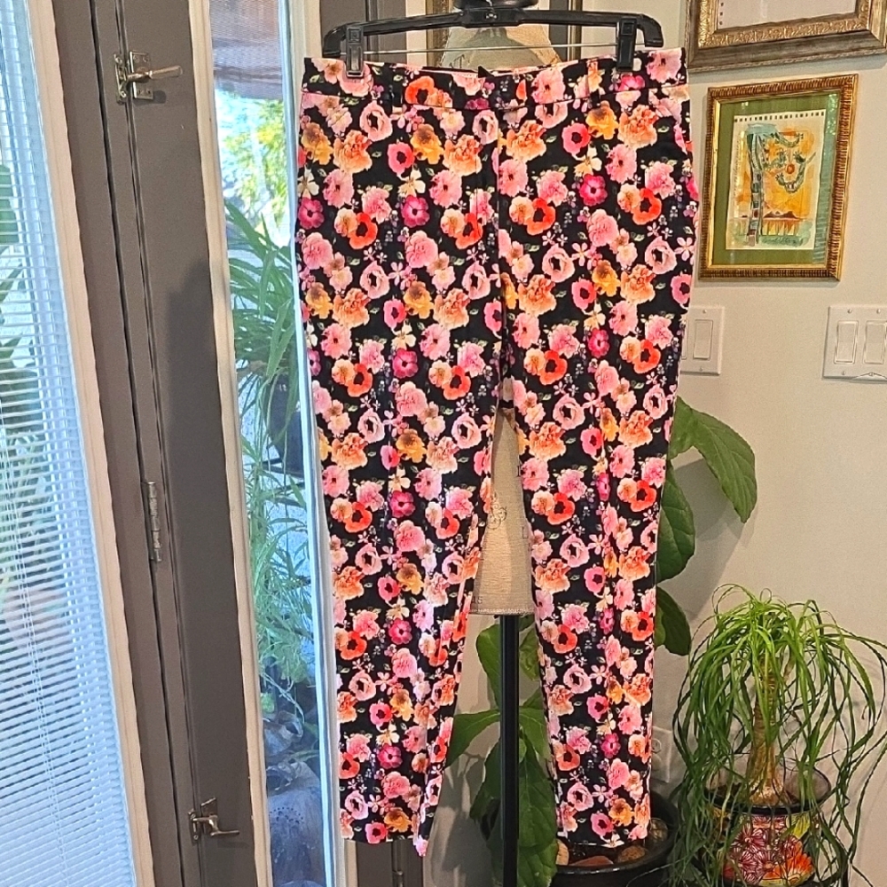H&M Colorful Floral Slacks